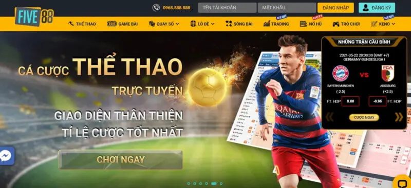 Five88 Đa dạng các loại kèo cược hấp dẫn tại Five88